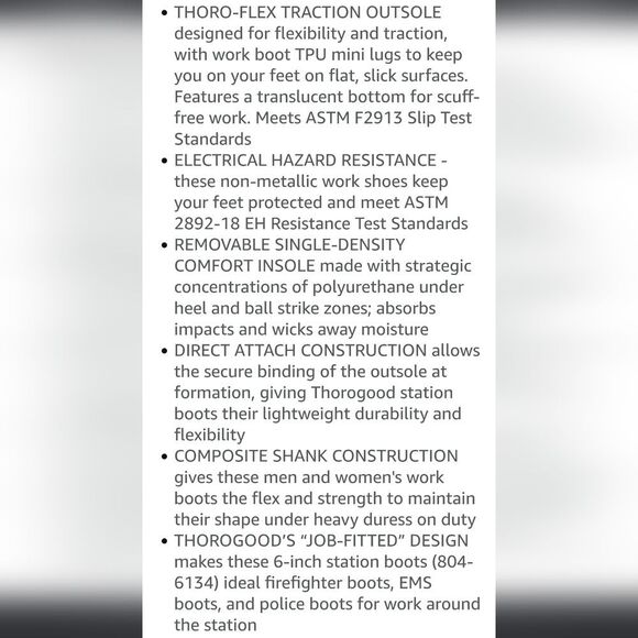 NWT Thorogood 6" Thoroflex Slip On Composite Toe Station Boots Job Fitted Size 7 - Picture 6 of 8